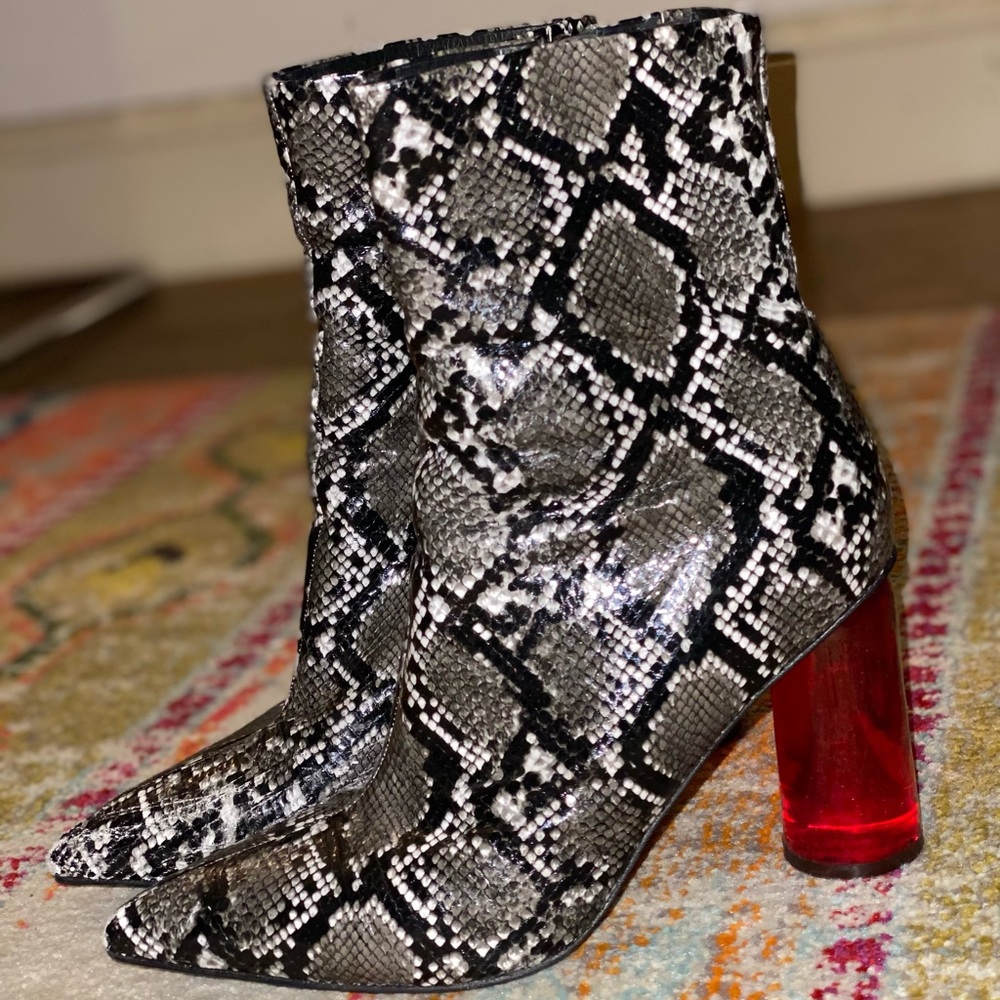 Jefferey Campbell snakeskin boots